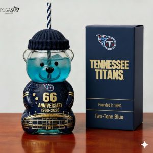 Tennessee Titans Bear Glass Cup