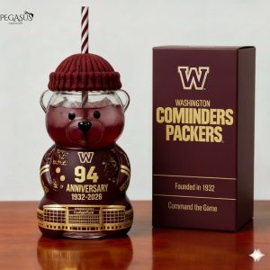 Washington Commanders 2026 Bear Glass Cup