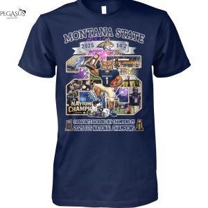 Montana State Bobcats 24 Back To Back Sky Champions 25 2025 FCS National Champions Unisex T-Shirt
