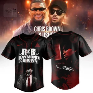 Chris Brown Usher R&B Music Tour Fan Baseball Jersey