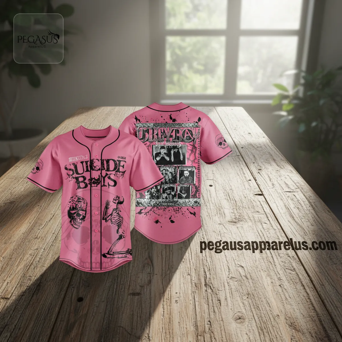 Greyday 2026 $uicideboy$ North American Tour Pink Baseball Jersey