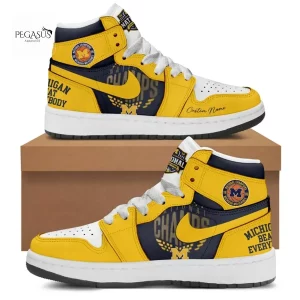 Michigan Wolverines 1989 National Champions Personalized  Air Jordan 1 High Top