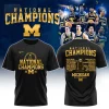 Michigan Wolverines 2026 Champions NCAA Basketball Black 3D T-Shirt Michigan Wolverines 2026 Champions NCAA Basketball Black 3D T-Shirt