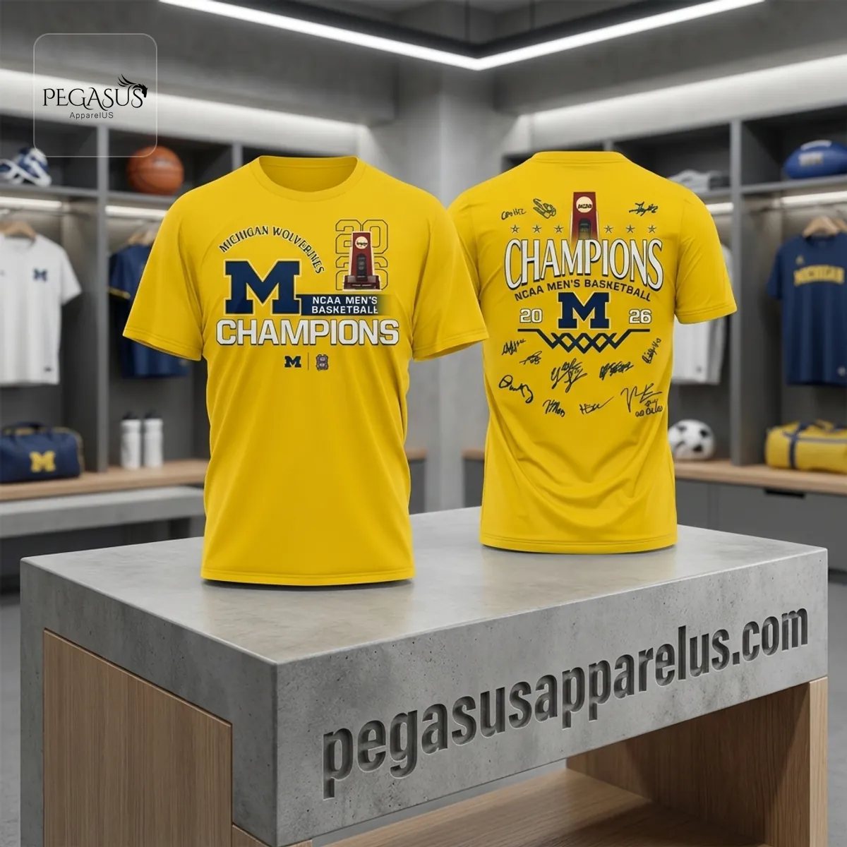 Michigan Wolverines 2026 National Champions NCAA Basketball 3D T-Shirt Michigan Wolverines 2026 National Champions NCAA Basketball 3D T-Shirt